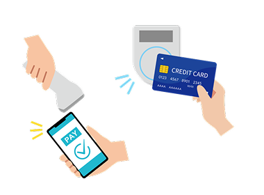 現金がなくても、PayPay、カードでOK！